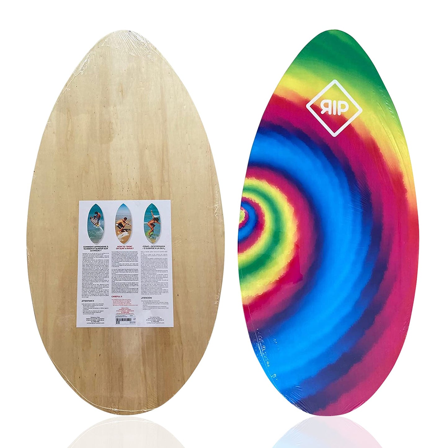 RIP Wooden 35", 37" or 41" Skimboard for kids or beginners