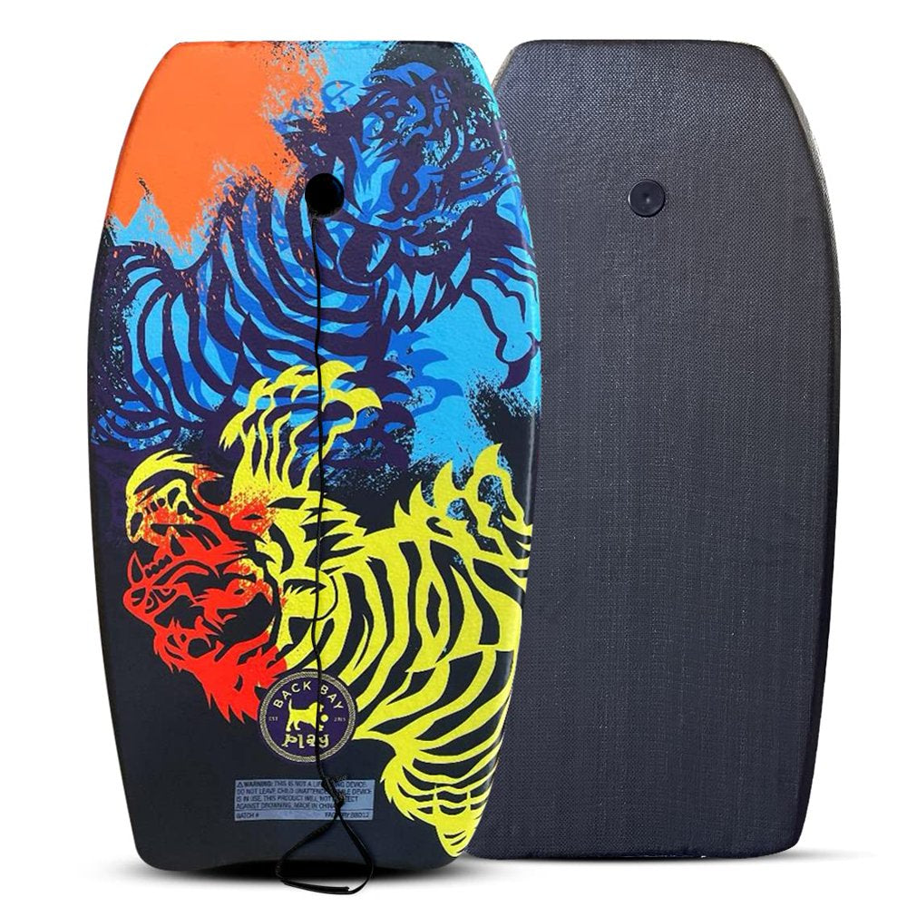 Back Bay Play 33" Lightweight EPS Core Boogie Boards for Beach - Bodyboard with Wrist Leash Surfing for Kids & Adults (Cotton Candy)