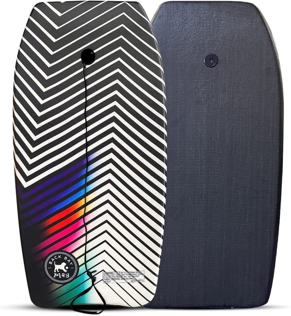 Back Bay Play 41" Body Boards - Lightweight EPS Core Boogie Boards for Beach - Bodyboard, Boogie Board for Beach Kids with Wrist Leash Surfing for Kids & Adults (Cool Break)