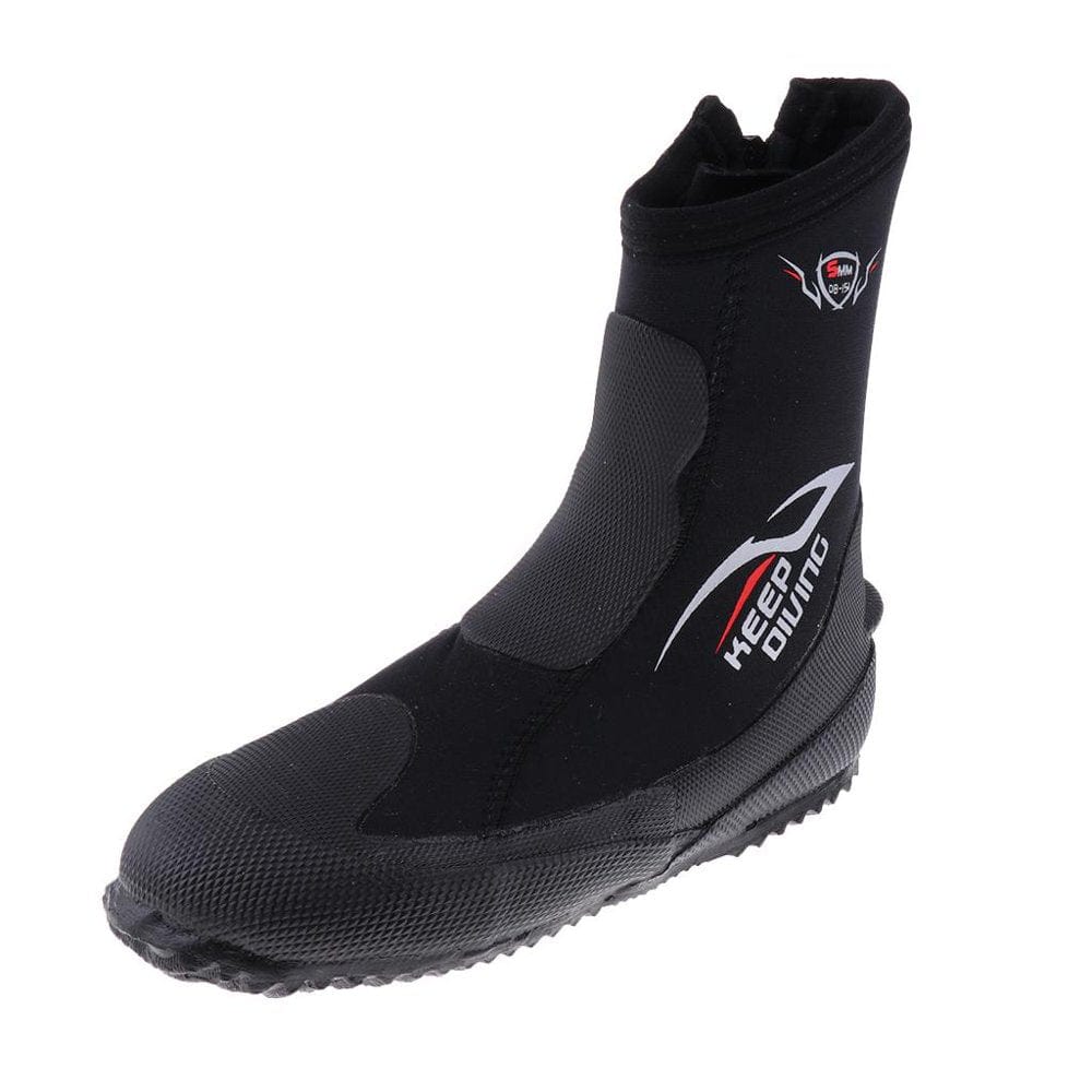 5Mm Premium Neoprene Slip Sole Dive Booties W/ -Strap Holder for Women and Men Water Sports Snorkeling Diving Wetsuit M (39-40)