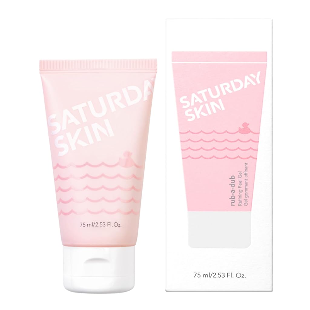 Saturday Skin Rub-A-Dub Refining Peel Gel Facial Cleansing Gels Facial Cleansing Washes Natural Fruit Enzymes Gel Mild Cleanser Exfoliating Gel Great for sensitive skin (2.53 Fl. Oz. (75ml))