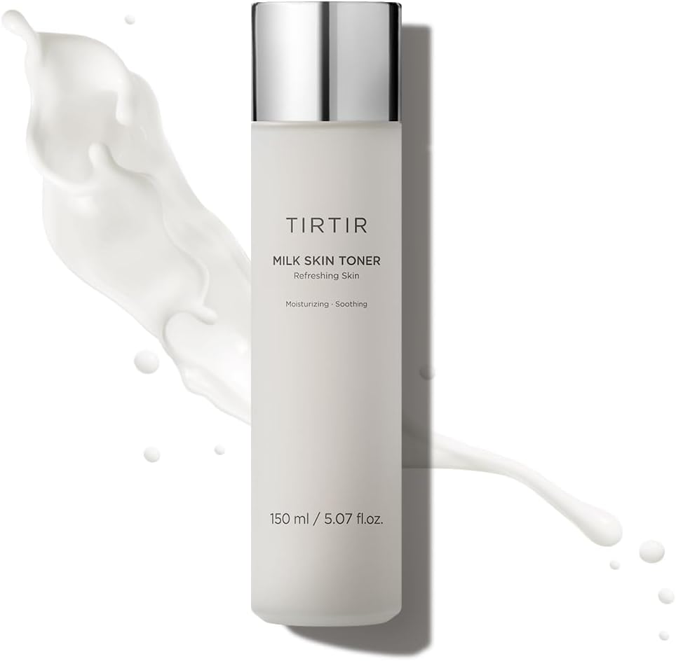 TIRTIR Milk Skin Toner | Deep Moisturizing, Instant Glow, 2% Niacinamide, Chamomile, Rice Bran Extract, Ceramide, Panthenol, Paraben-Free, Nature-Oriented Ingredients for Dry Skin, 5.07 fl.oz.