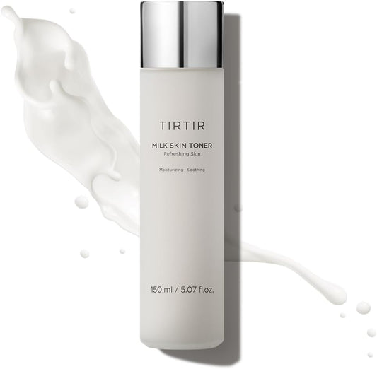 TIRTIR Milk Skin Toner | Deep Moisturizing, Instant Glow, 2% Niacinamide, Chamomile, Rice Bran Extract, Ceramide, Panthenol, Paraben-Free, Nature-Oriented Ingredients for Dry Skin, 5.07 fl.oz.