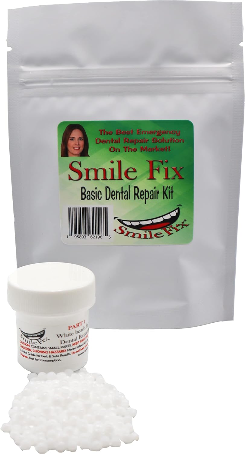 SmileFix Basic Dental Repair Kit - Missing or Broken Tooth. Gaps, Broken Teeth Filled Space Temporary Quick & Safe. Regain Your Confidence and Beautiful Smile in Minutes at Home!