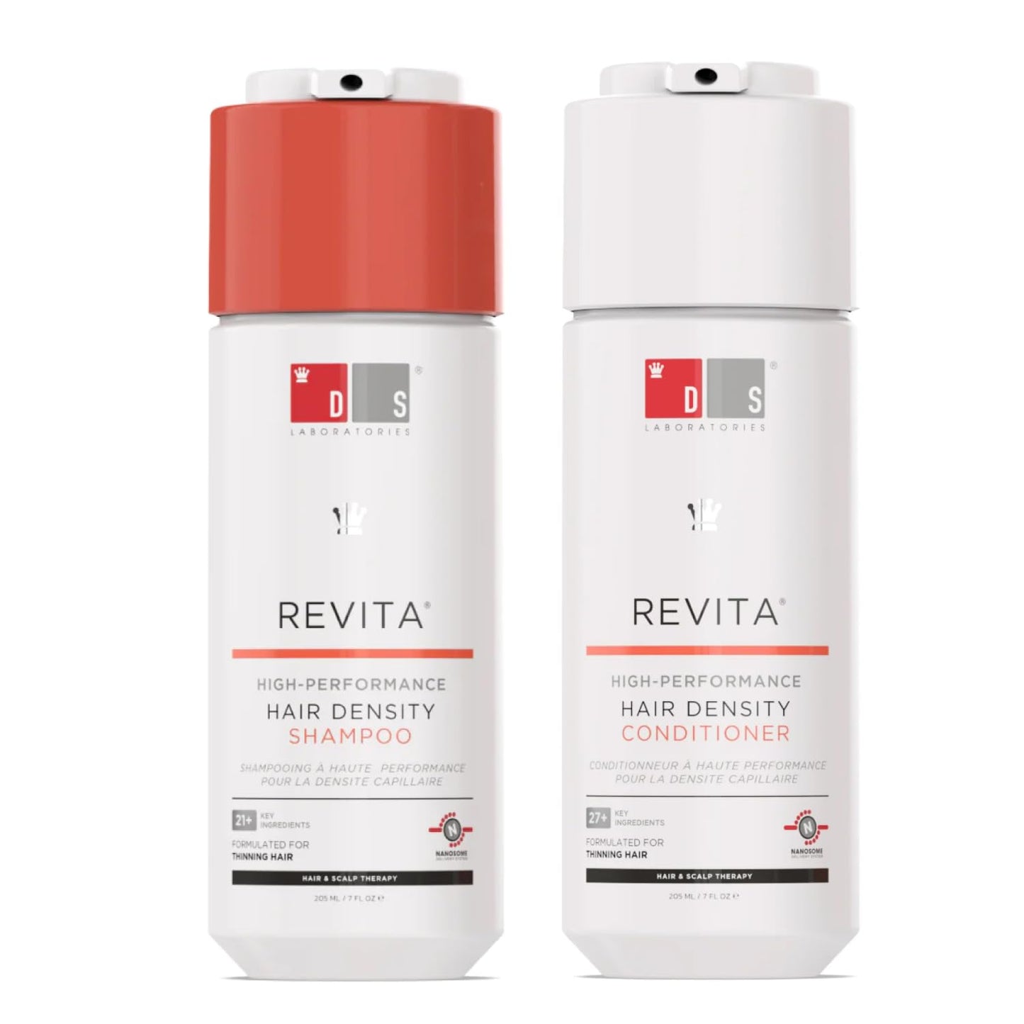 Revita Shampoo and Conditioner for Thinning Hair by DS Laboratories - Volumizing and Thickening for Men and Women, Supports Hair Growth, Hair Strengthening, Sulfate Free, DHT Blocker (7 fl oz)