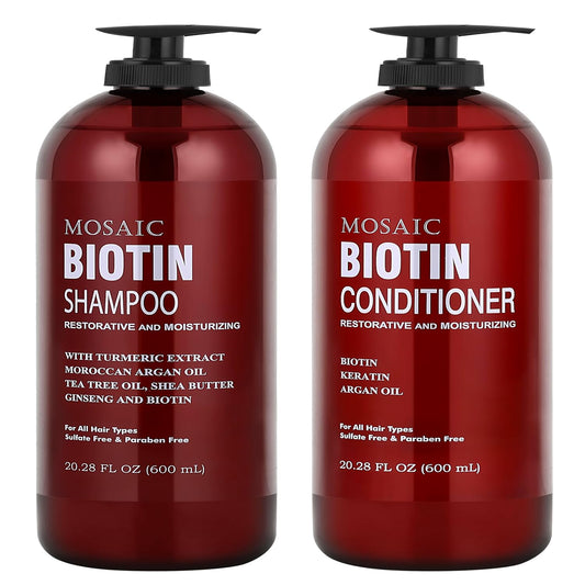 Biotin Shampoo and Conditioner Set for Thinning Hair, and Regrowth- Ultimate Hair Care for Men & Women- Anti Hair Loss Treatment- Best Hair Thickening Shampoo- Volumizing Shampoo for Hair Growth
