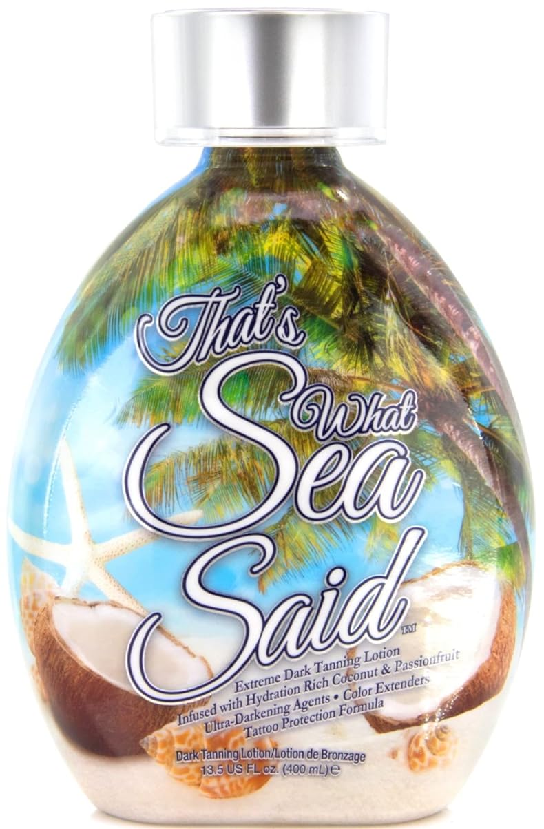 ThatÕs What Sea Said Tanning Lotion Accelerator - For Indoor Tanning Beds and Outdoor Sun Tan - Safe for Face, Body and Tattoos - With Coconut Oil - No Bronzer