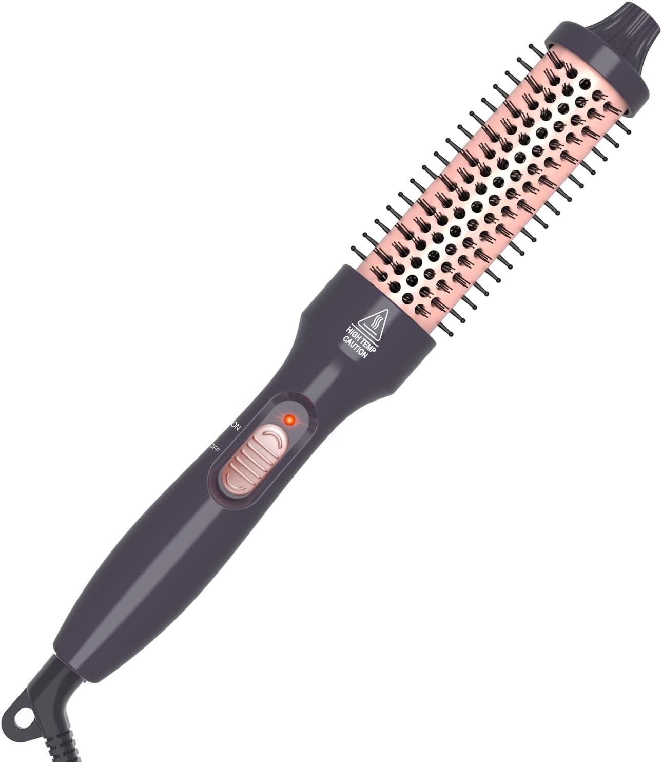 PHOEBE 1.25 Inch Curling Iron Brush Ceramic 1 1/4 Inch Double PTC Heated Hair Curling Comb Tourmaline Ionic Hair Curler Curling Iron Dual Voltage for Traveling On Long, Medium Hair - Black