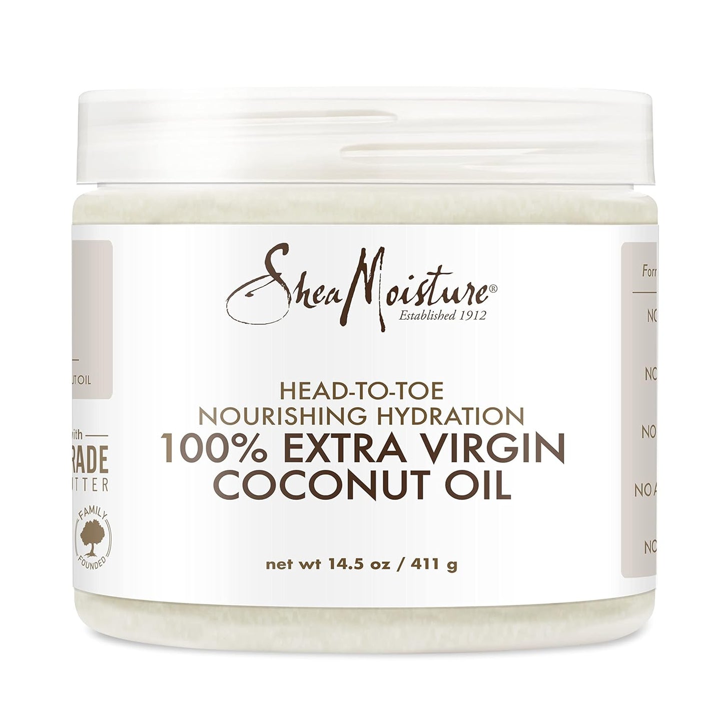 SheaMoisture Body Moisturizer For Dry Skin 100% Extra Virgin Coconut Oil Nourishing Hydration Soften And Restore Skin And Hair 14.5 oz