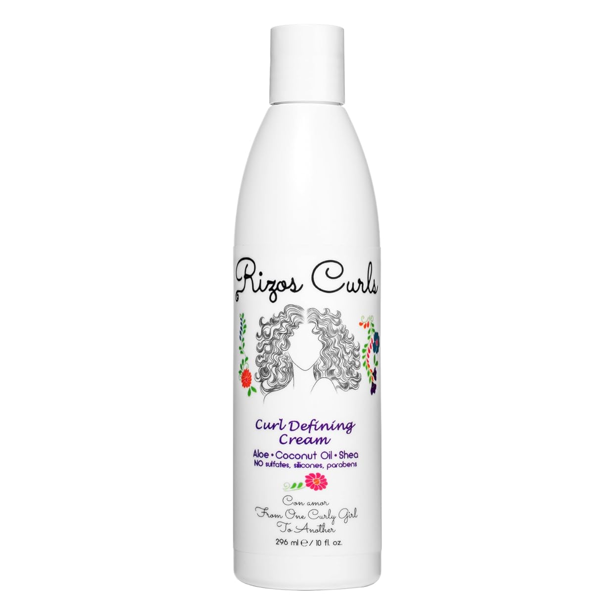 Rizos Curls Curl Defining Cream for Curly Hair. For Defined, Bouncy, Shiny, Frizz-Free, Voluminous Curls. With Aloe Vera, Shea Butter & Coconut Oil