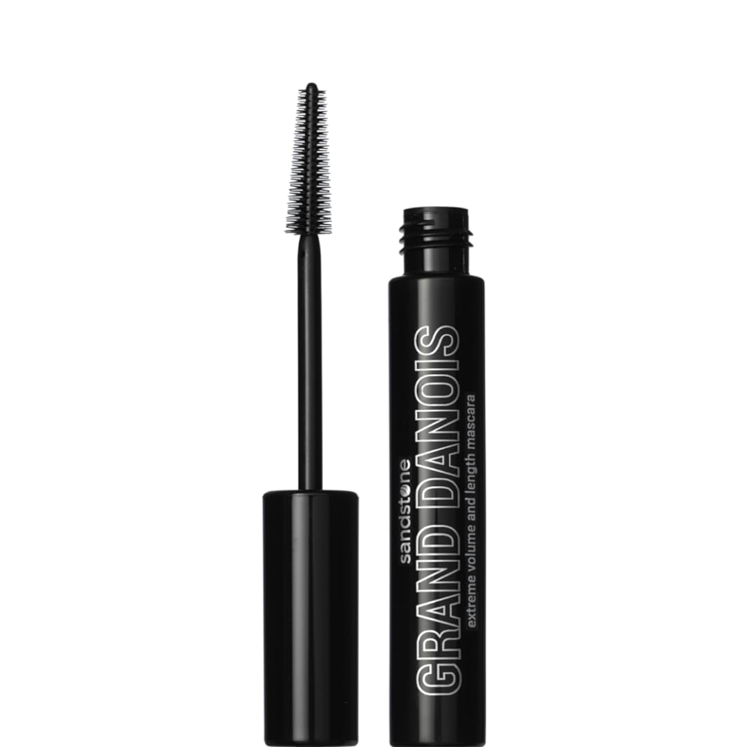 Sandstone Scandinavia Hypoallergenic Black Mascara for Sensitive Eyes - Smudge-Proof, Sweatproof, Lengthening Mascara for Maximum Volume and Length - Fragrance Free, Vegan, Allergy Friendly Mascaras