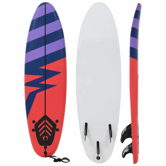Anself Surfboard Stripe Design Foam Soft Beach Surfing Board with Leash and Fins for All Levels Beginners Youth and Adults 66.9 x 18.4 x 3.1 Inches (L x W x T)