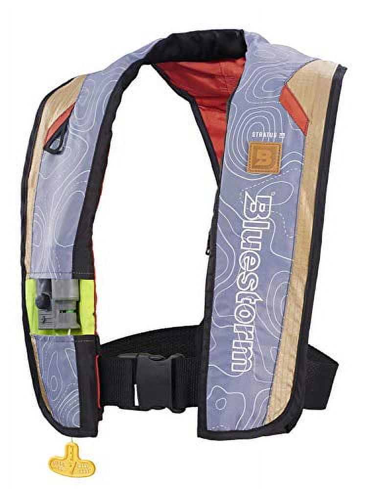 Bluestorm Gear Stratus 35 Inflatable PFD Life Jacket (Legendary Tan) | US Coast Guard Approved Automatic/Manual Life Vest for Adults