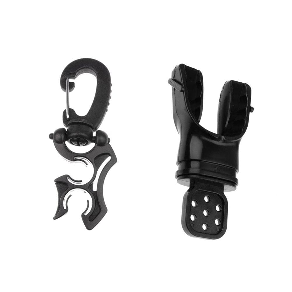 Black Silicone Scuba Diving Snorkel Standard Moldable Mouthpiece Regulator & Tie
