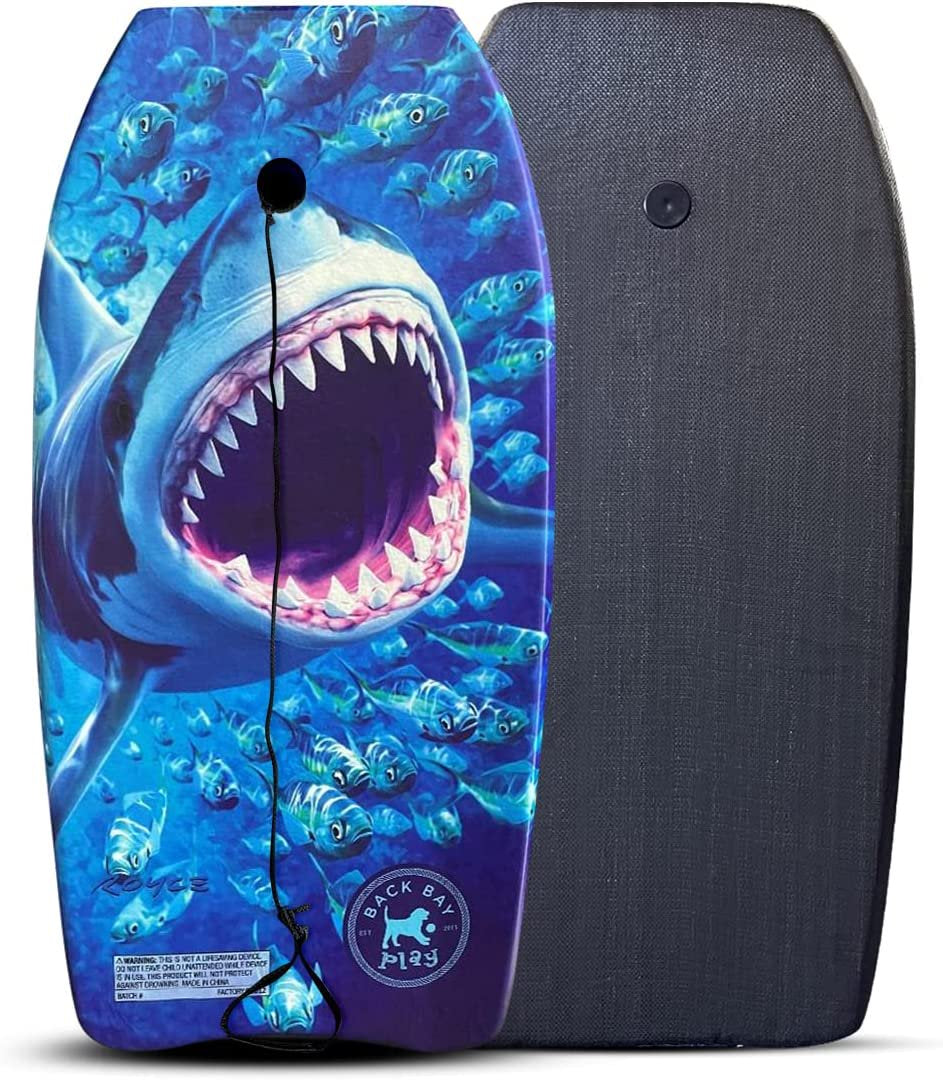 Back Bay Play 37" Body Boards - Lightweight EPS Core Boogie Boards for Beach - Bodyboard, Boogie Board for Beach Kids with Wrist Leash Surfing for Kids & Adults (Lava Lamp)