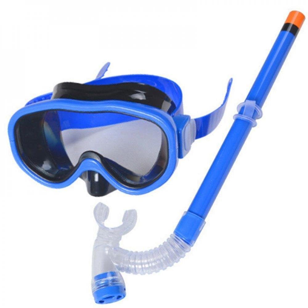 Spdoo Kids Children Underwater Scubas Diving Mask and Snorkel Anti-Fog Goggles Glasses Diving Swimming Simple Breath Tube Set