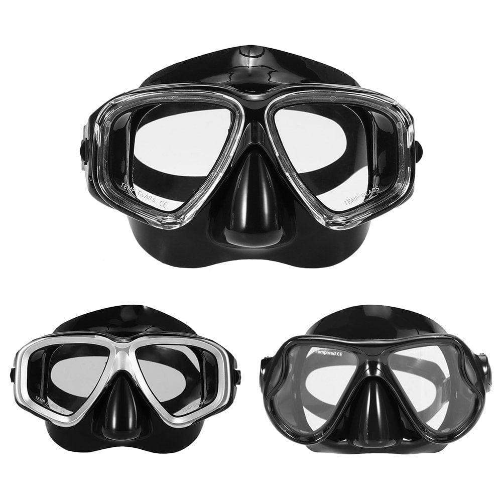Tomshine Lixada Adults Freediving Snorkel Set -Fog Diving Snorkeling Goggles Set Swimming Tempered Glass Lens Goggles for Men Women