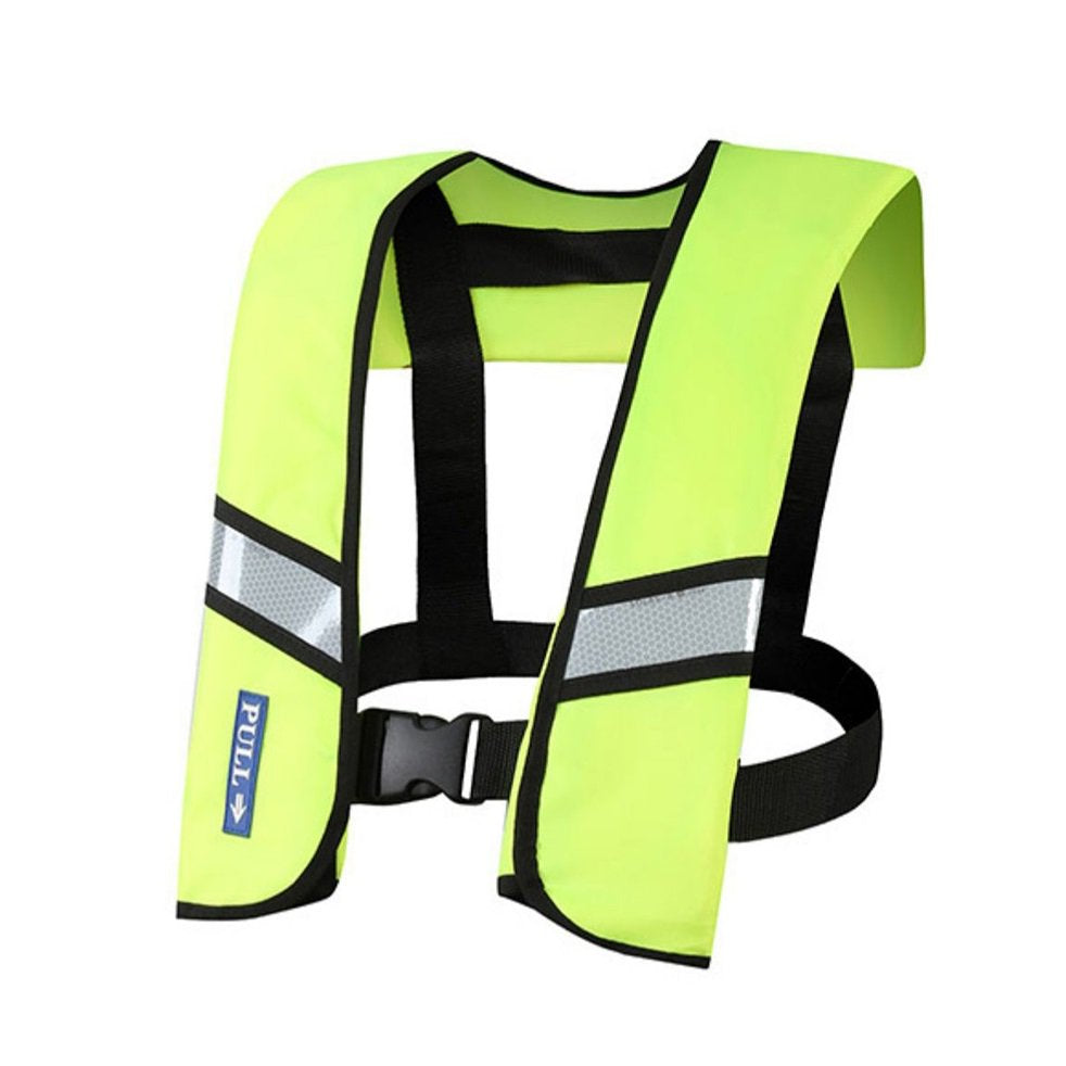 Automatic Inflatable Life Jacket with Reflectors, Safety Adult Life Jacket PFD Survival Buoyancy Life Vest for Boating Fishing Sailing Kayaking Surfing Paddling Swimming (Max Waist Size: 50'')