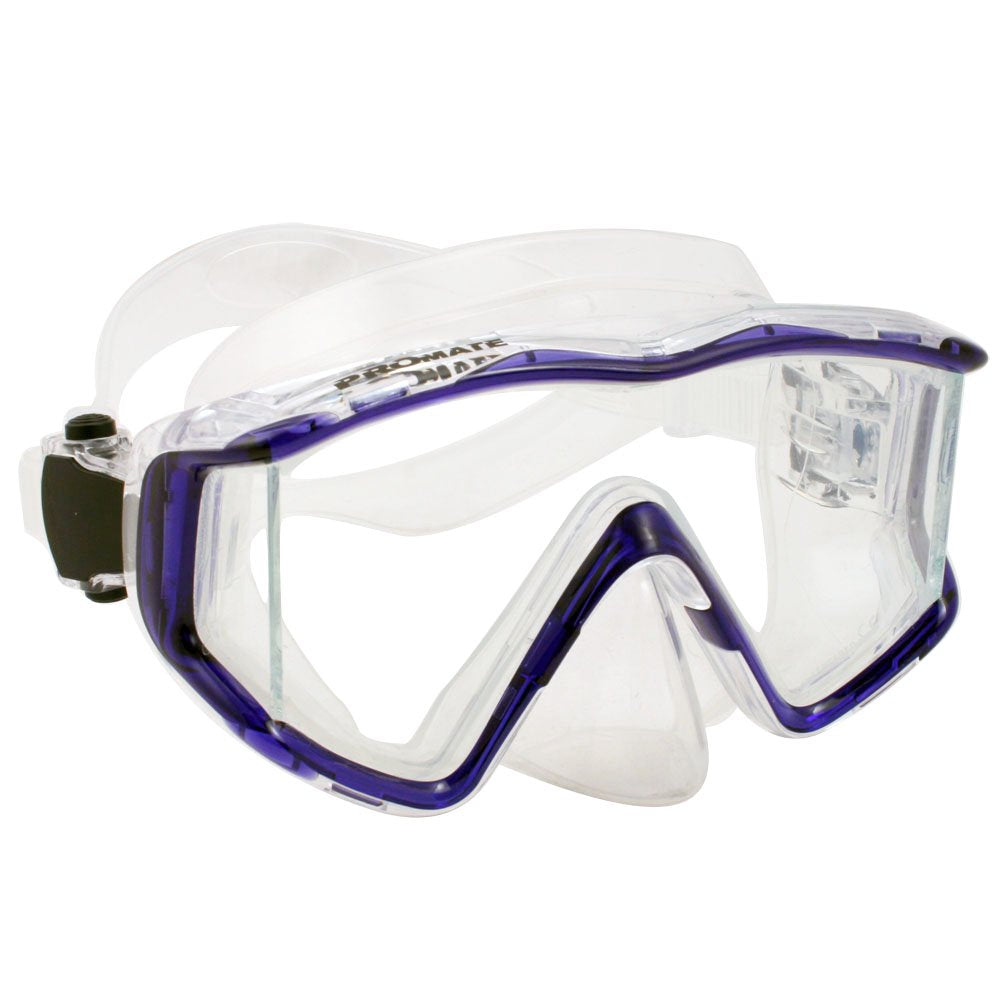 Promate Snorkel Mask Sideview Windows Snorkel Mask, Black