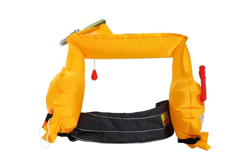 Top Safety Belt Pack Life Jacket with Whistle - Manual Inflatable Waist Pack Lifejacket Life Vest PFD for Boating Fishing Kayaking Canoeing Sailing Surf Paddle Board SUP Light Weight Adjustable Size