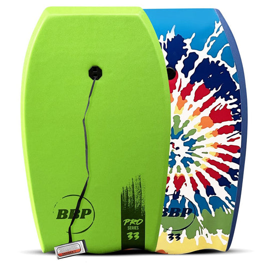 Back Bay Play Pro Series 33" Lightweight Body Board Surfing W/ Leash EPS Core, Kids and Adults