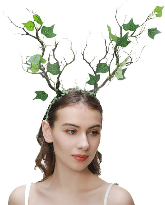 Steampunk Elf Tree Branches Headband Hair Accessory Halloween Party Headpieces Costumes Accessories Black