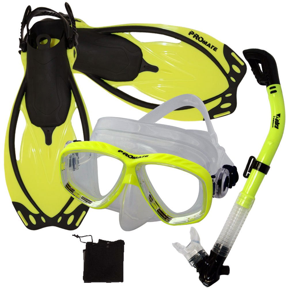 Snorkel Fins Mask Set for Snorkeling Scuba Diving, AB-SM