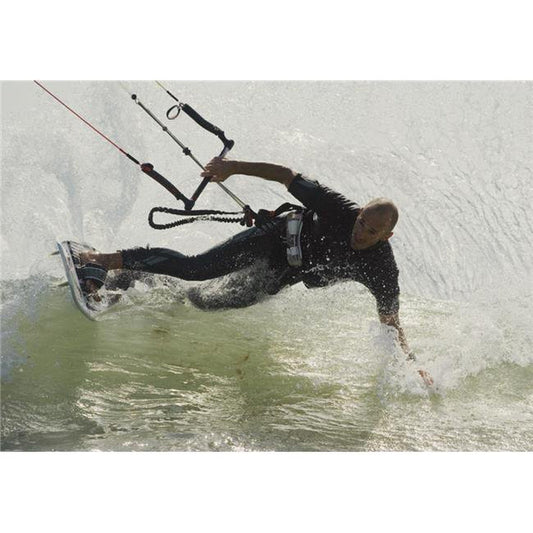 Posterazzi DPI1865489LARGE Man Kitesurfing Poster Print&#44; 34 X 24
