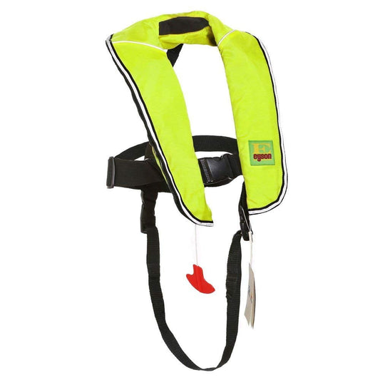 Premium Automatic/Manual Inflatable Life Jacket Lifejacket PFD Life Vest Inflate Survival Aid Lifesaving PFD for Children Youth Kids - Neon Color