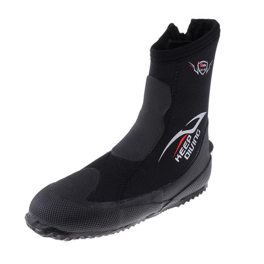5Mm Premium Neoprene Slip Sole Dive Booties W/ -Strap Holder for Women and Men Water Sports Snorkeling Diving Wetsuit M (39-40)