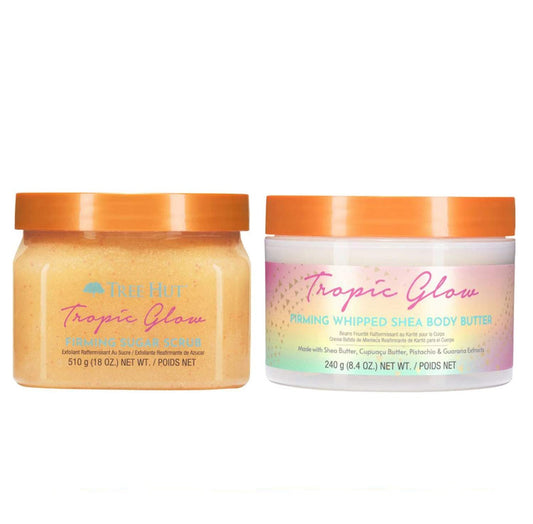 TREE HUT Shea Sugar Scrub & Lotion Set with Cupuacu Butter & Guarana - Leaves Skin Soft & Smooth
