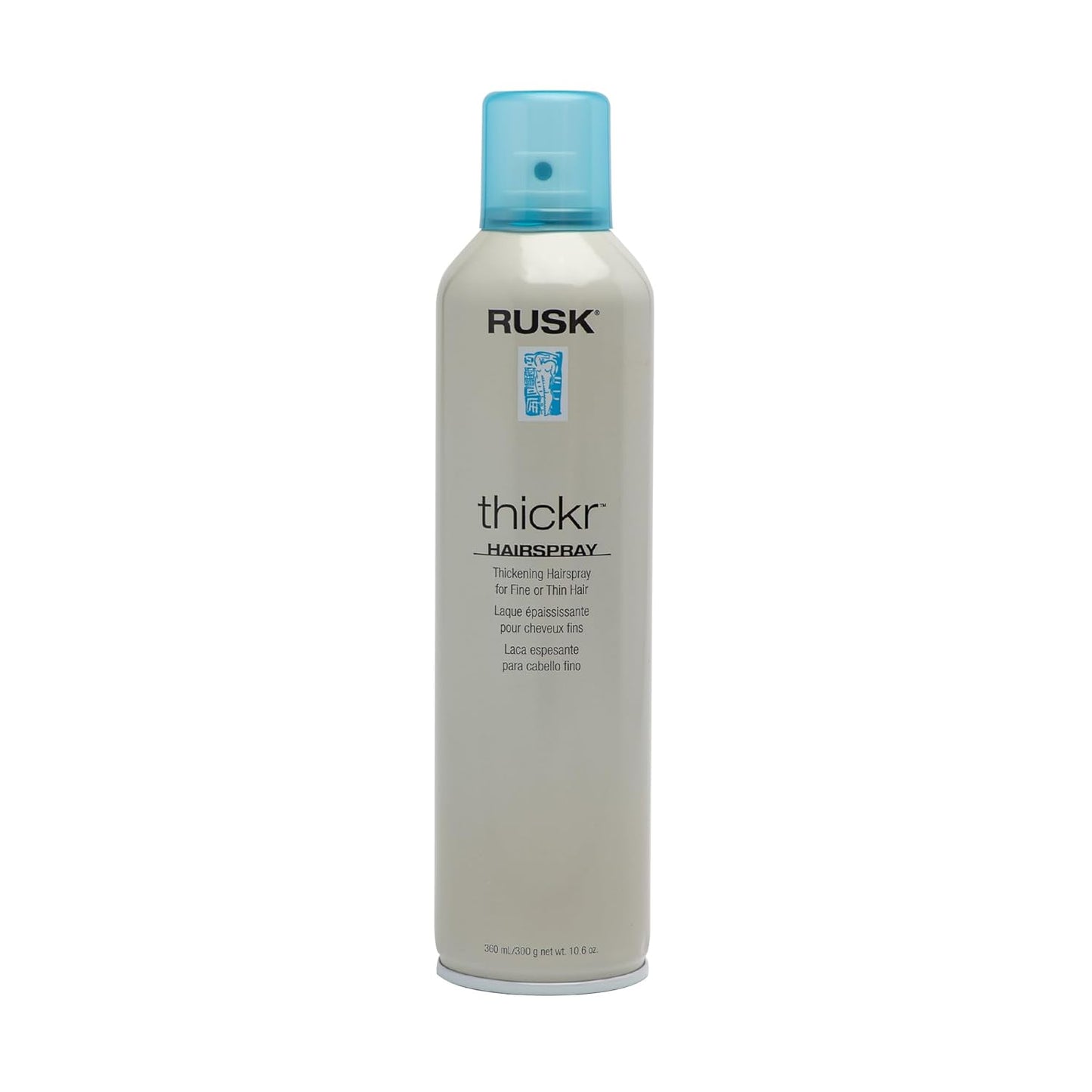 RUSK Thickening Hairspray, Extra-Hold Hairspray, Delivers Powerful Texture and Shine, UV Blockers to Protect Color-Treated or Highlighted Hair, 10.6 Ounce (Pack of 1)