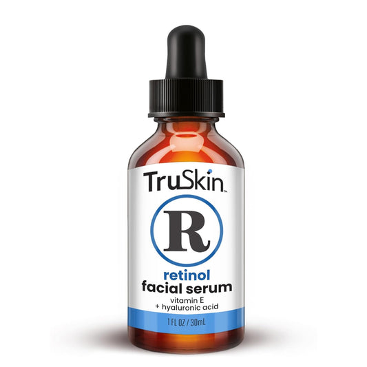 TruSkin Naturals Retinol Serum for Face Gentle Anti-Aging Serum with Retinol, Hyaluronic Acid, and Vitamin E for A More Youthful Feel Skin Care Made to Improve Fine Lines, Wrinkles 1 fl oz