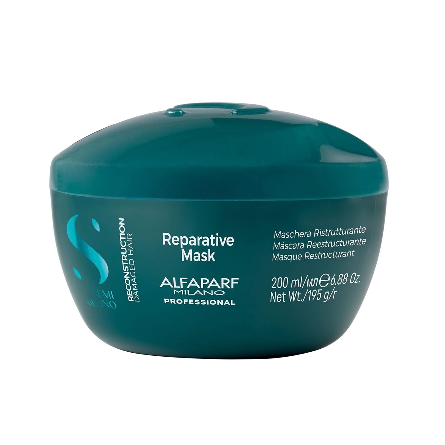 Alfaparf Milano Semi Di Lino Reconstruction Reparative Mask for Damaged Hair, Sulfate Free - Safe on Color Treated Hair - Paraben and Paraffin Free - Professional Salon Quality