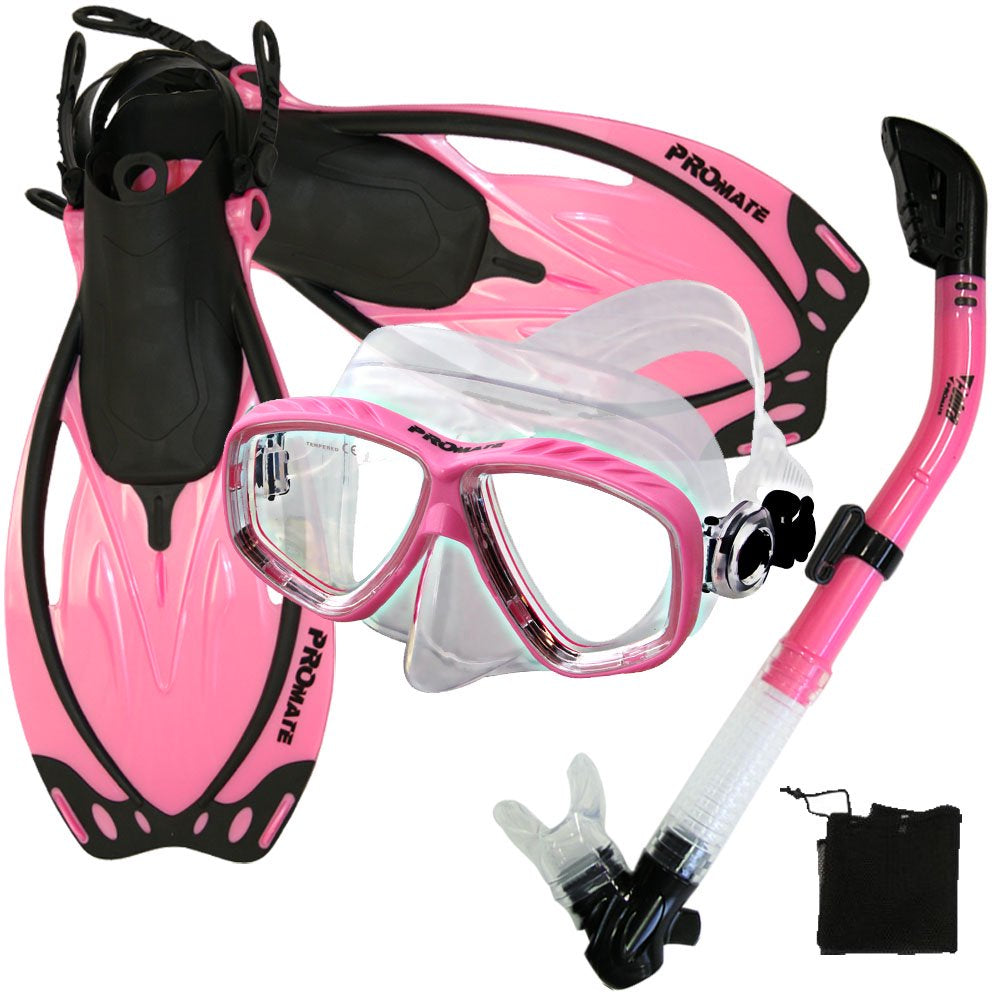 Snorkel Fins Mask Set for Snorkeling Scuba Diving, AB-SM