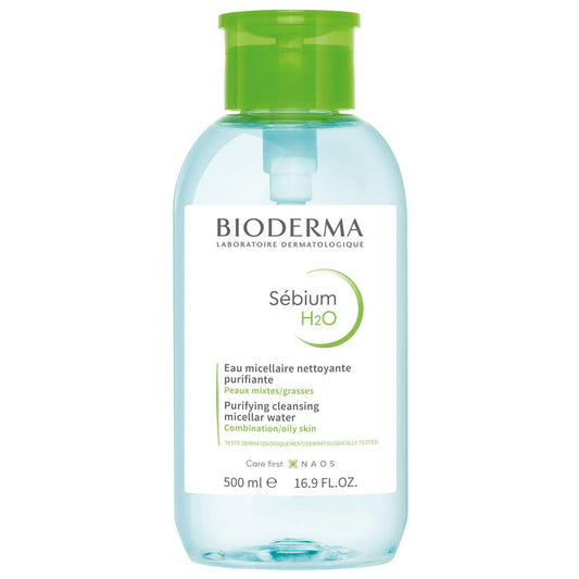 Bioderma - SŽbium H2O - Micellar Water - Facial Cleanser and Makeup Remover - Face Cleanser for Combination to Oily Skin