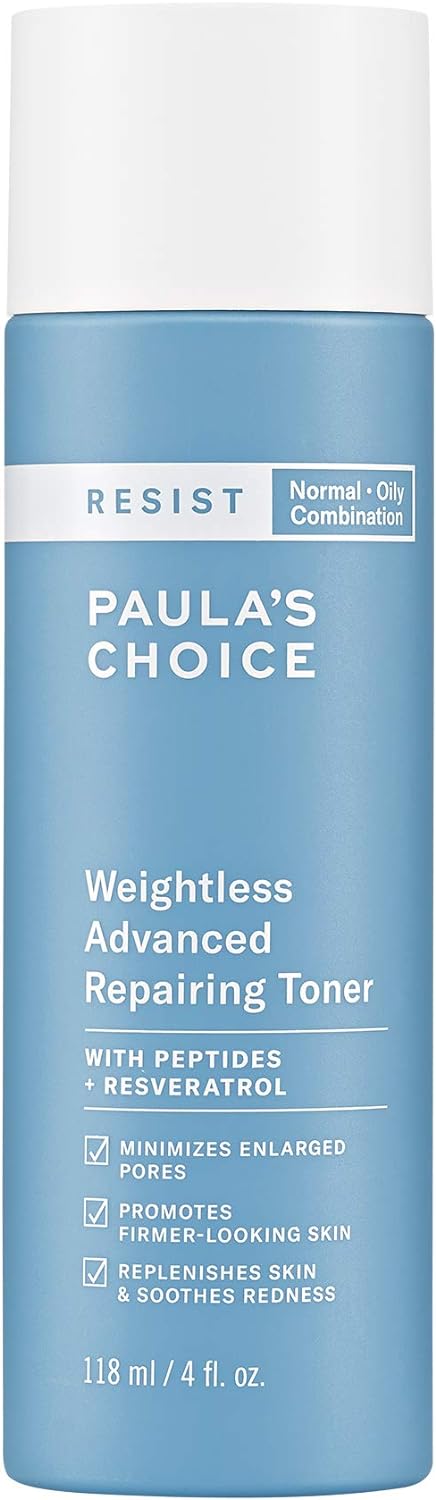 Paula's Choice Resist Weightless Advanced Repairing Toner, Niacinamide & Hyaluronic Acid, Wrinkles & Large Pores, Oily Skin, 4 Ounce