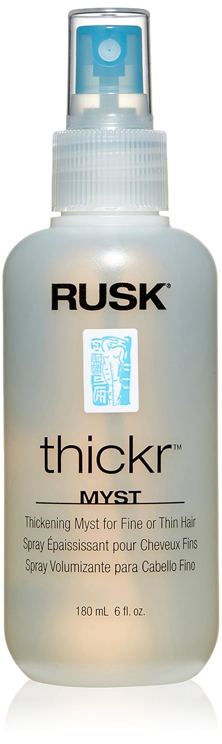 RUSK Designer Collection Thicker Thickening Myst for Fine or Thin Hair, 6 Oz, Get Incredible Body, Volume, and Added Texture, While Protecting Against the Sun, 6 Fl Oz (Pack of 1)