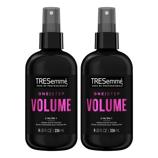 TRESemmŽ One Step 5-in-1 Volumizing Hair Styling Mist 2 Count For Fine Hair Hair Care Product for Soft, Weightless Volume 8 oz