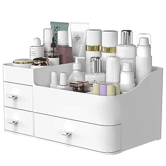 ONXE Makeup Organizer with Drawers,Large Capacity Countertop Organizer for Vanity,Bathroom and Bedroom Desk Cosmetics Organizer for Skin Care,Brushes, Eyeshadow, Lotions, Lipstick, Nail Polish