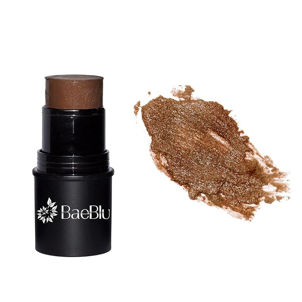 BaeBlu Organic Cheek Tint, 100% Natural Vegan Gluten-Free Cream Bronzer Stick, Made in USA, Sunset