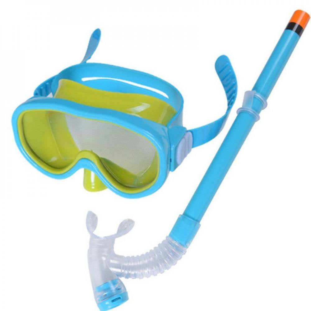 Baozhu Kids Snorkel Set Children Anti-Fog Scuba Diving Mask Swimming Goggles Semi Dry Snorkel Equipment Snorkeling Packages Swimming Ge