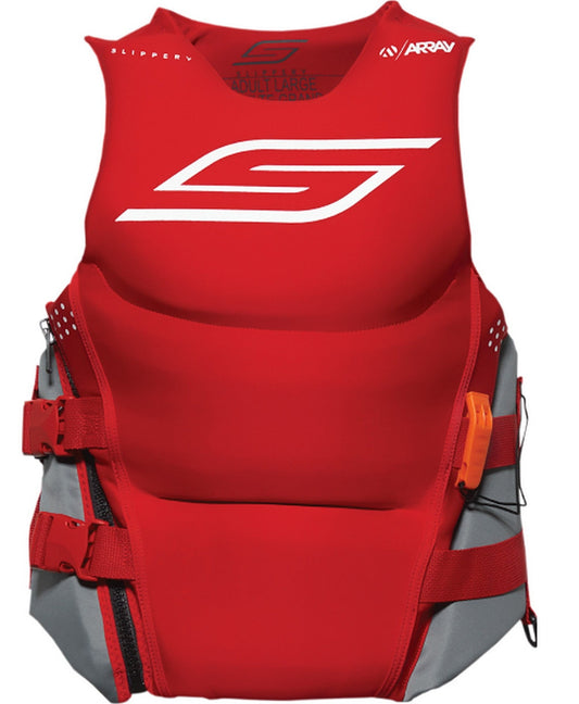 Slippery Array Neo Mens Side-Entry Life Vest Red XL