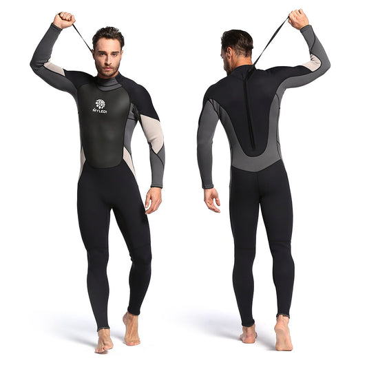Stay Warm and Protected with Men's 3mm Back Zip Full Body Wetsuit