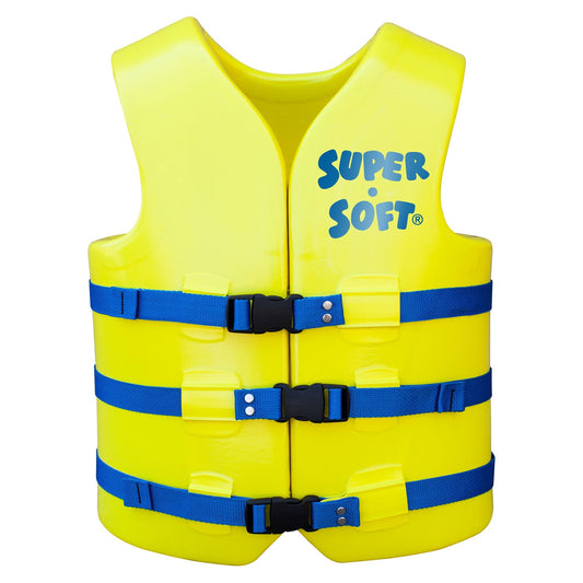 TRC Recreation Super Soft USCG Adult Life Jacket Vest, Medium, Yellow
