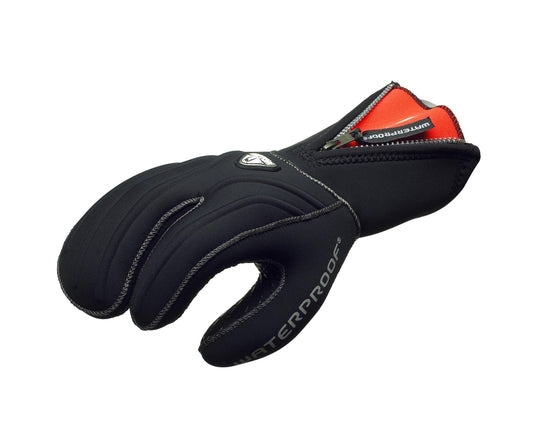 Waterproof G1 7mm 3-Finger Semi-Dry Gloves, X-Small (Black, Small)