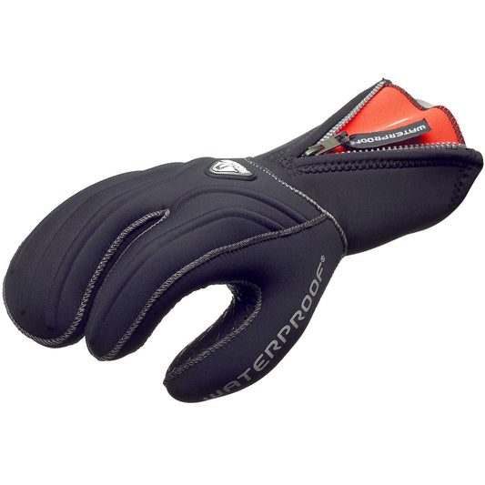 Waterproof G1 7mm 3-Finger Semi-Dry Gloves, X-Small (Black, X-Small)
