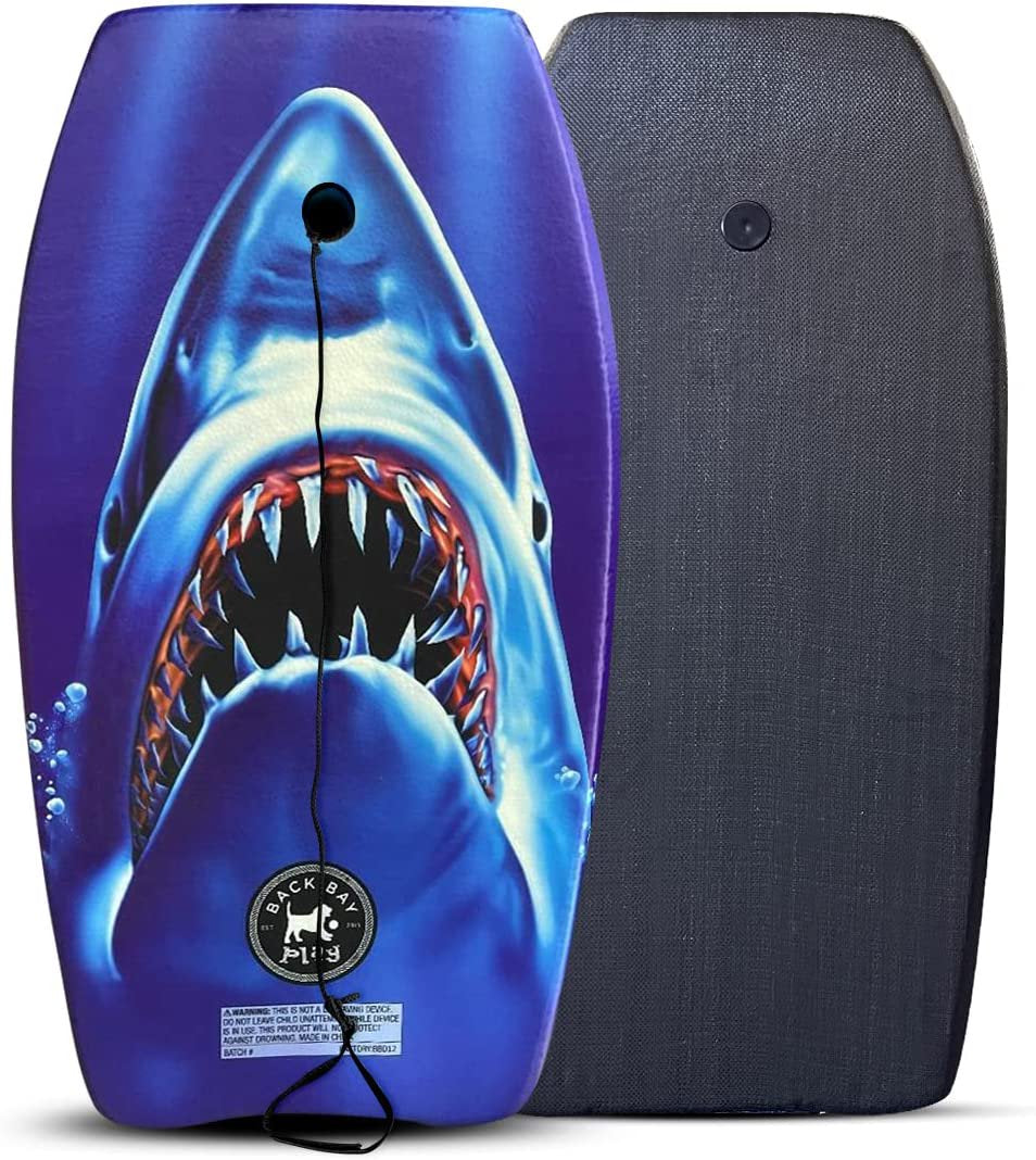 Back Bay Play 33" Lightweight EPS Core Boogie Boards for Beach - Bodyboard with Wrist Leash Surfing for Kids & Adults (Cotton Candy)