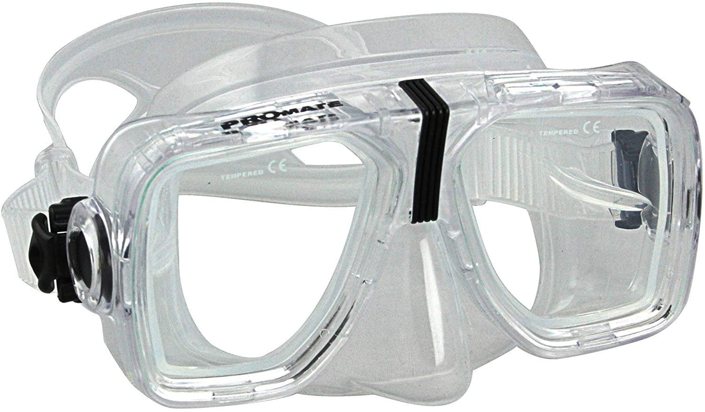 Promate Scope Prescription Scuba Diving Snorkeling Mask with Progressive Gauge Reader| AB| BI+4.0