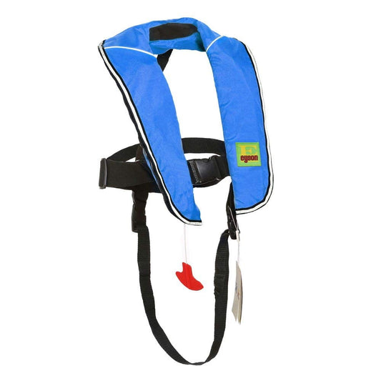 Premium Automatic/Manual Inflatable Life Jacket Lifejacket PFD Life Vest Inflate Survival Aid Lifesaving PFD for Children Youth Kids - Blue Color